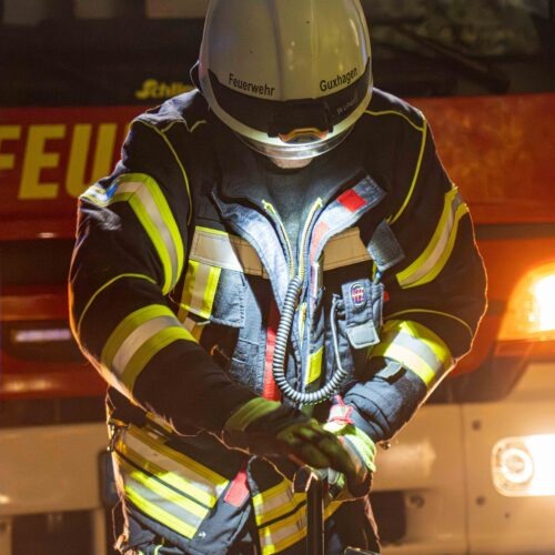 Übungsdienst mit der Feuerwehr Guxhagen