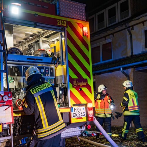 Übungsdienst mit der Feuerwehr Guxhagen