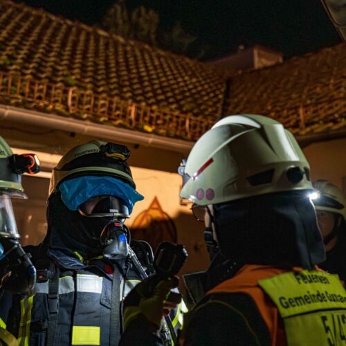 Übungsdienst mit der Feuerwehr Guxhagen