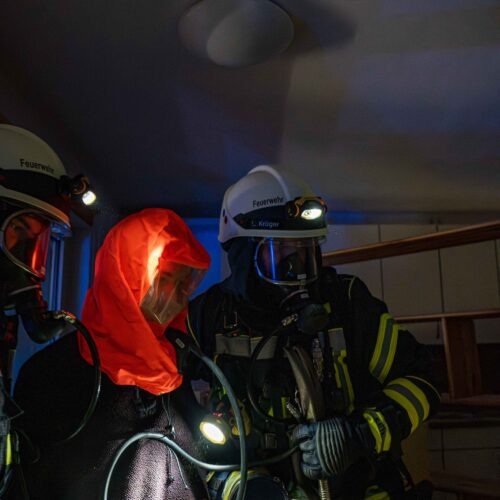 Übungsdienst mit der Feuerwehr Guxhagen