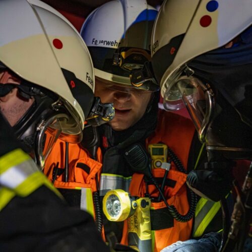 Übungsdienst mit der Feuerwehr Guxhagen