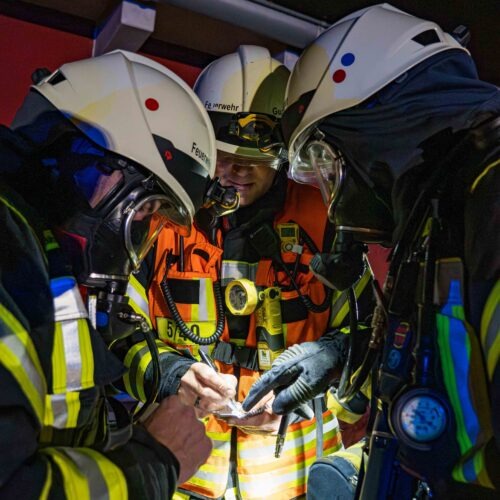 Übungsdienst mit der Feuerwehr Guxhagen