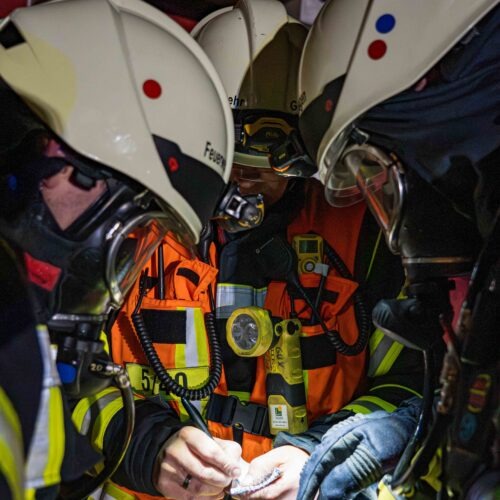 Übungsdienst mit der Feuerwehr Guxhagen