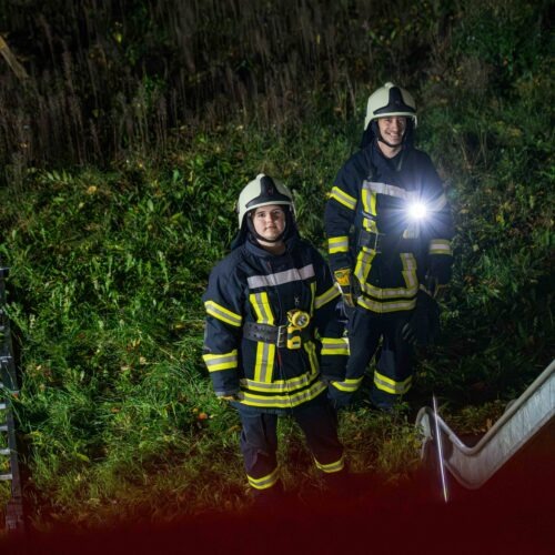 Übungsdienst mit der Feuerwehr Guxhagen