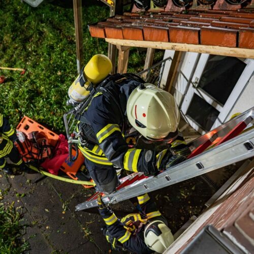 Übungsdienst mit der Feuerwehr Guxhagen