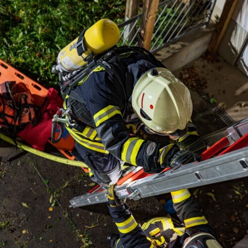 Übungsdienst mit der Feuerwehr Guxhagen