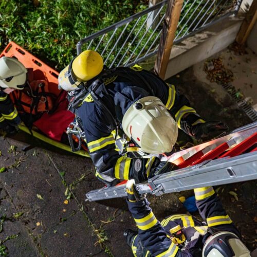 Übungsdienst mit der Feuerwehr Guxhagen