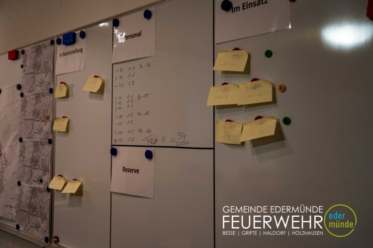 Übung mit dem Unwettermodul in Edermünde