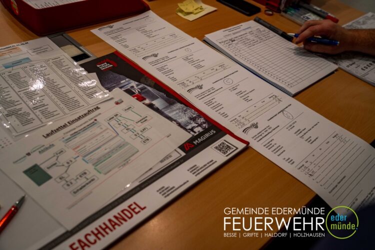 Übung mit dem Unwettermodul in Edermünde